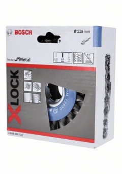 2608620731 кордщетка для УШМ X-LOCK дисковая стальная пучки 115мм 0.5мм 2.608.620.731